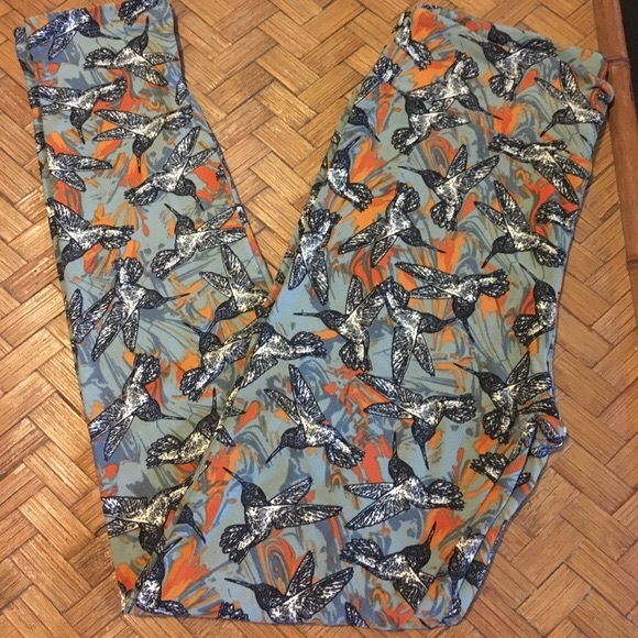 Hummingbird leggings! Super soft! - Picture 1 of 4